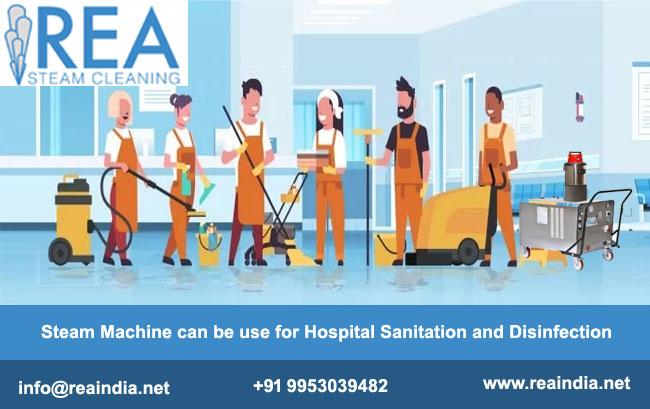 Rea India Steam Cleaning Machine, Industrial Steam Cleaning Machine, Steam Cleaner India, Industrial Steam wand, Steam Machine can be use for hospital sanitation and disinfection